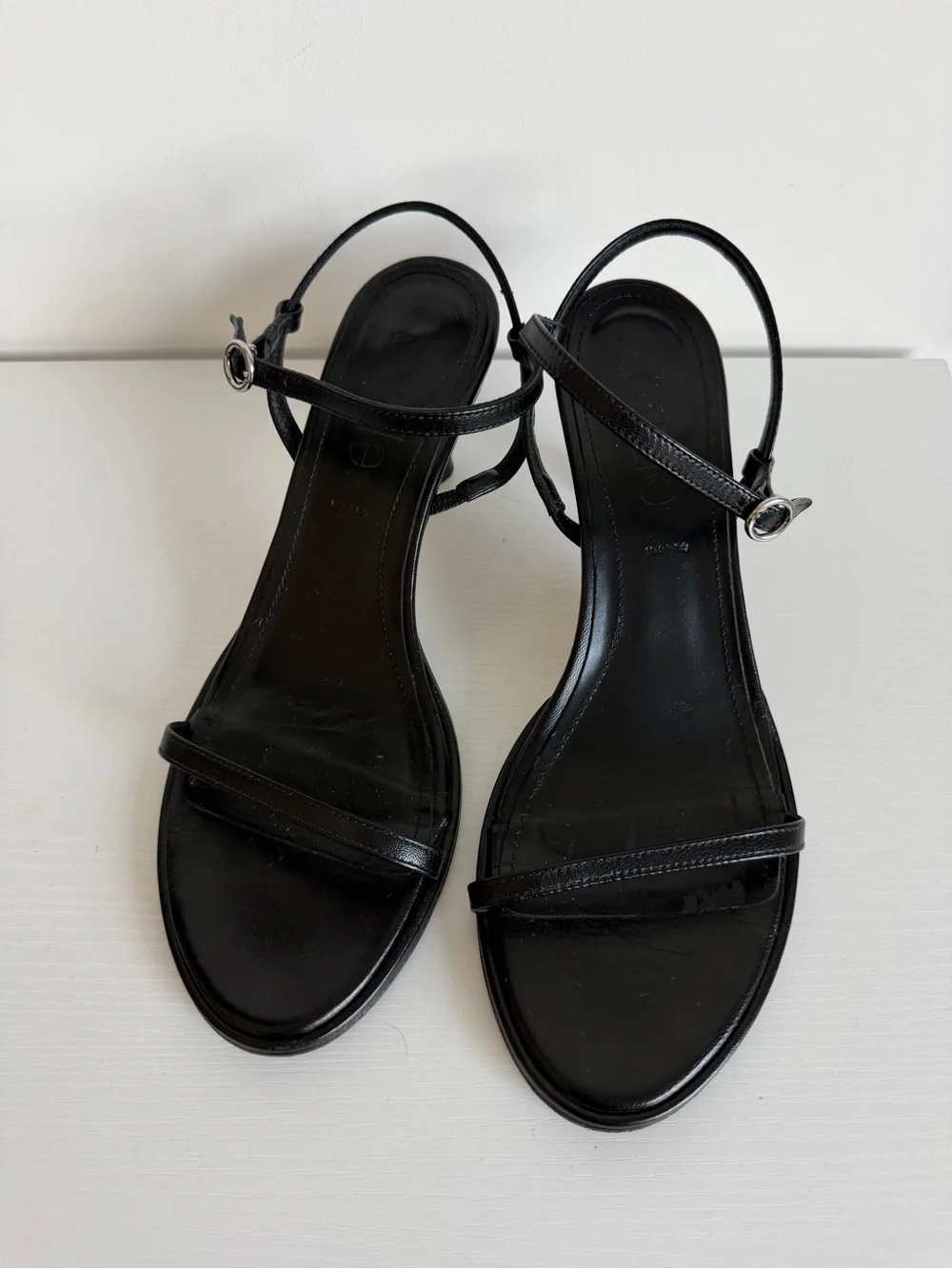 Aeyde 39 Mikita Black Nappa Leather Sandals